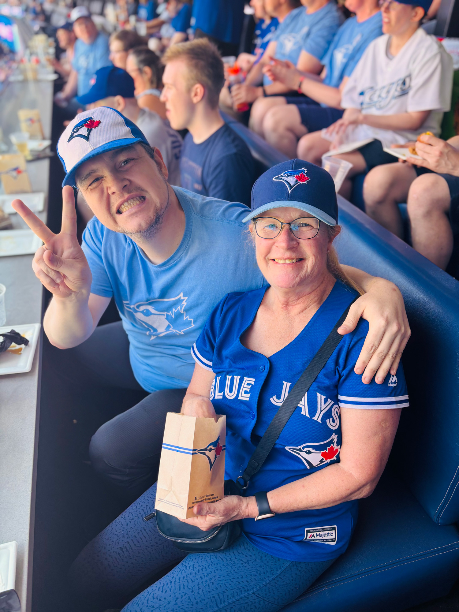 Participation Activities - people at a Blue Jays game