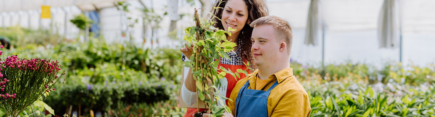 Skills to Success (S2S) – Employment Services - young man working in a garden nursery