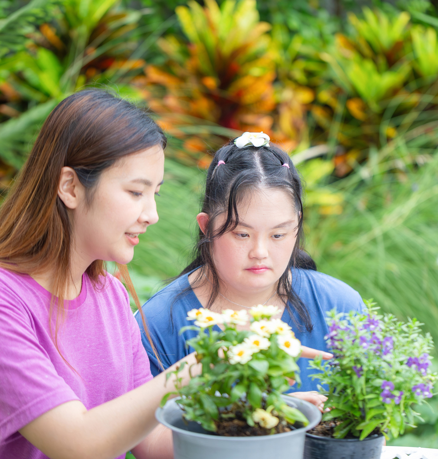 Job Seekers - two women working in a garden