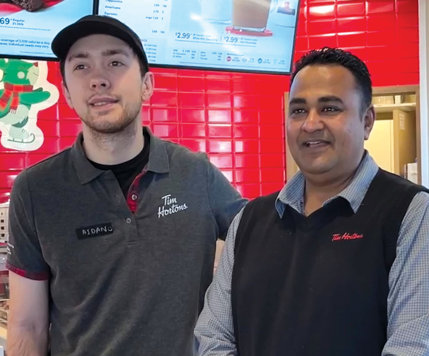 Employers - two men in a fast food shop